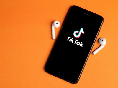 Tik Tok application icon on iPhone 11 pro max screen.Tiktok soci Tik Tok application icon on iPhone 11 pro max screen.Tiktok social media network.May 7, 2021, Bangkok, Thailand